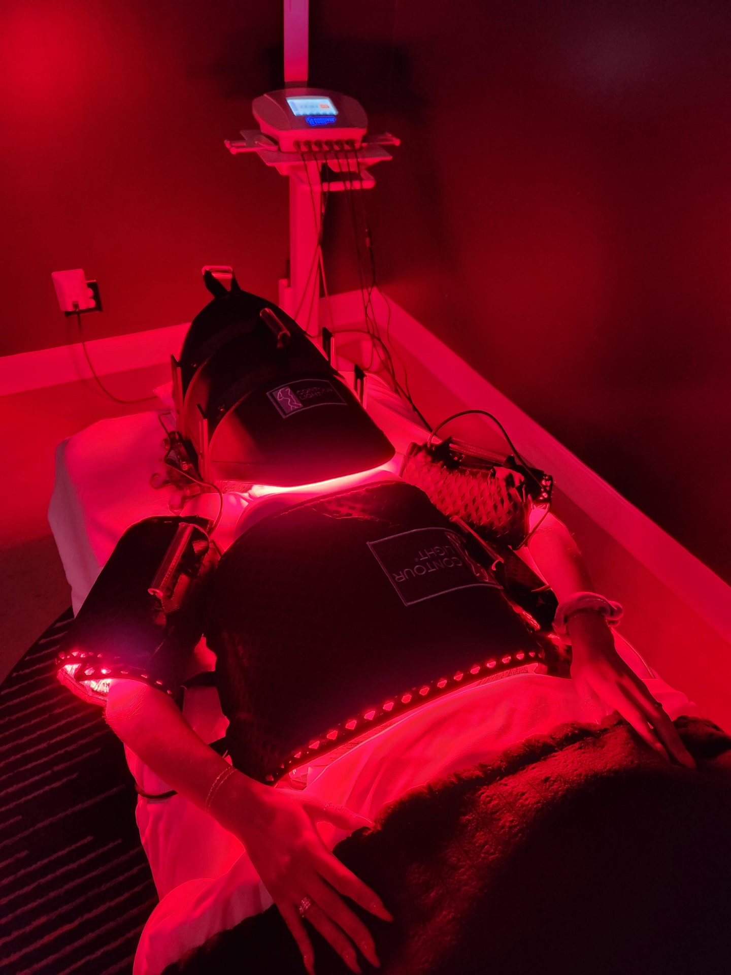 Contour Light treatment in progress in the Nutley clinic room